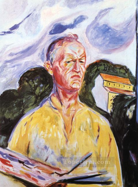 self portrait at ekely 1926 Edvard Munch Oil Paintings